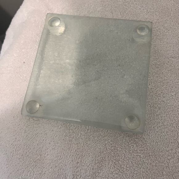 VINTAGE GREEN/ GOLD FLECKS PUMPKIN WITH LID AND STAND - Picture 11 of 13